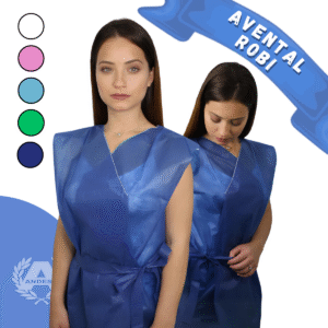 Avental Robi Descartável S/ Mangas P/ Exames 10 Und. Gr 40