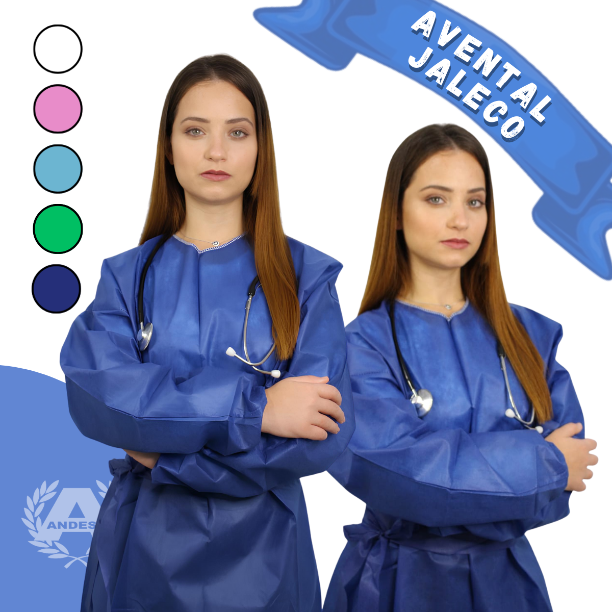 Avental Descartável Manga Longa 40 Gr 10 Unidades