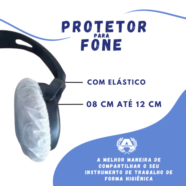 Protetor Descartável Para Fones 10 Cm 100 Unidades - Imagem 2